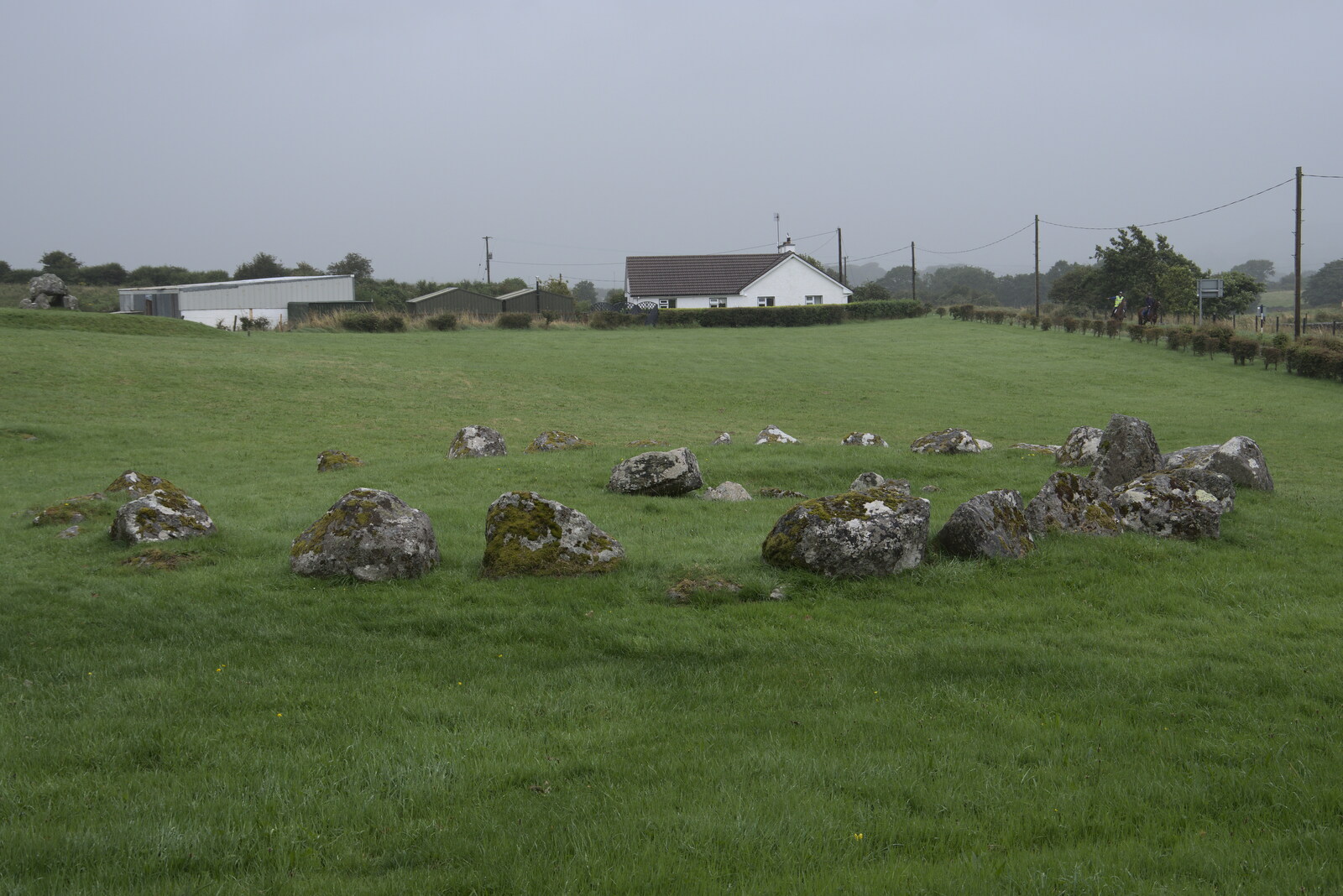 Another stone circle in a field from Walks Around Benbulben and Carrowmore, County Sligo, Ireland - 13th August 2021