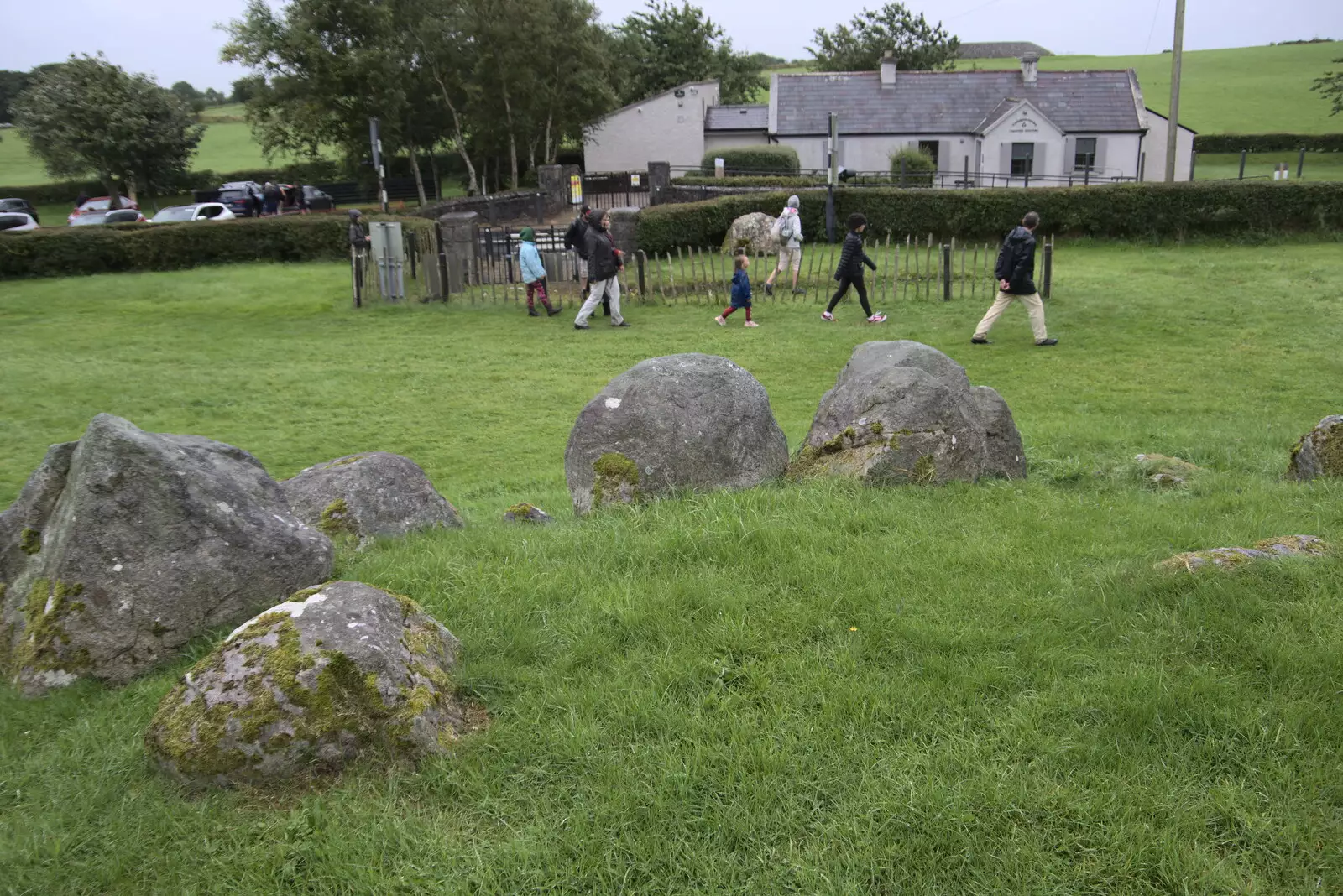 The gang roam around, from Walks Around Benbulben and Carrowmore, County Sligo, Ireland - 13th August 2021