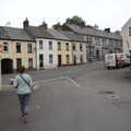 Isobel walks off with some bags of Tayto, Manorhamilton and the Street Art of Dún Laoghaire, Ireland - 15th August 2021
