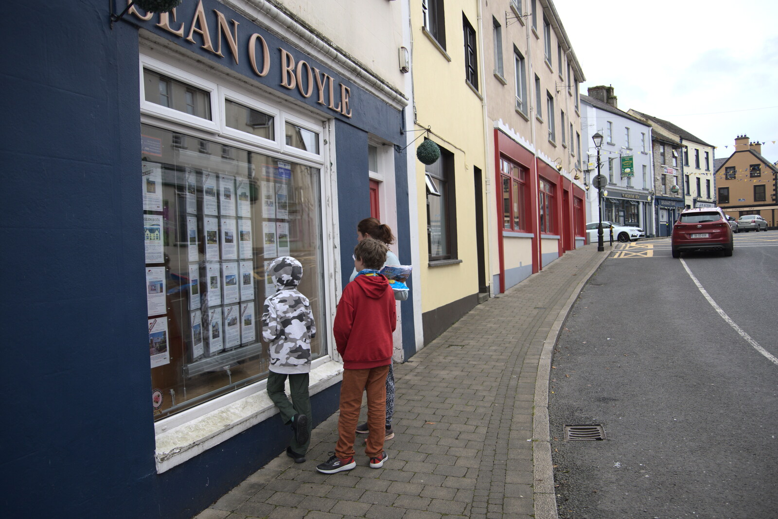 Isobel and the boys look at house prices from Manorhamilton and the Street Art of Dún Laoghaire, Ireland - 15th August 2021