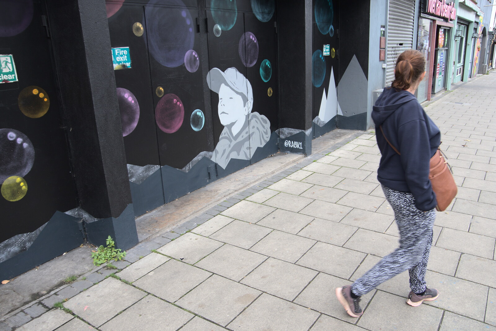 Isobel roams around on George's Street from Manorhamilton and the Street Art of Dún Laoghaire, Ireland - 15th August 2021