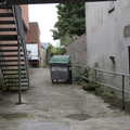 2021 An abandoned wheelie bin in an alley