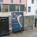 A heron on a traffic light control box, Manorhamilton and the Street Art of Dún Laoghaire, Ireland - 15th August 2021