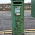 An Edward VII post box, painted green, Manorhamilton and the Street Art of Dún Laoghaire, Ireland - 15th August 2021