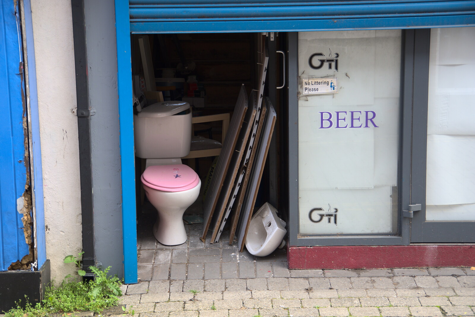 A random toilet from Manorhamilton and the Street Art of Dún Laoghaire, Ireland - 15th August 2021