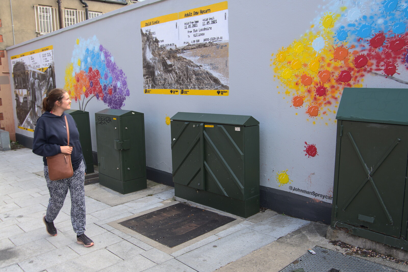 Cool pictures based on DART tickets from Manorhamilton and the Street Art of Dún Laoghaire, Ireland - 15th August 2021