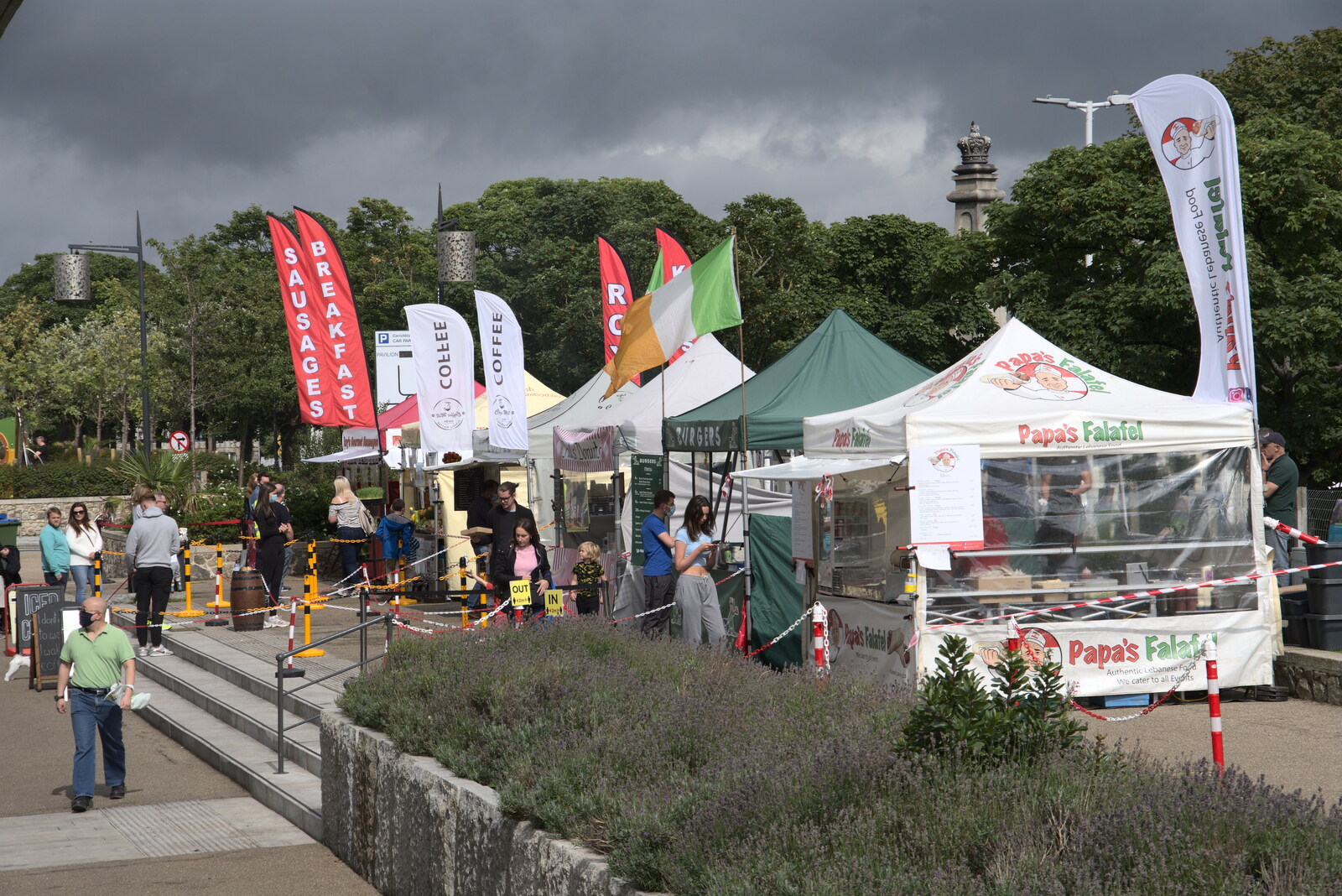A street food market on Queen's Road from Manorhamilton and the Street Art of Dún Laoghaire, Ireland - 15th August 2021