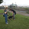 Bear gets a final scratch from Isobel, Manorhamilton and the Street Art of Dún Laoghaire, Ireland - 15th August 2021