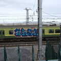 Graffiti on a DART train, Manorhamilton and the Street Art of Dún Laoghaire, Ireland - 15th August 2021