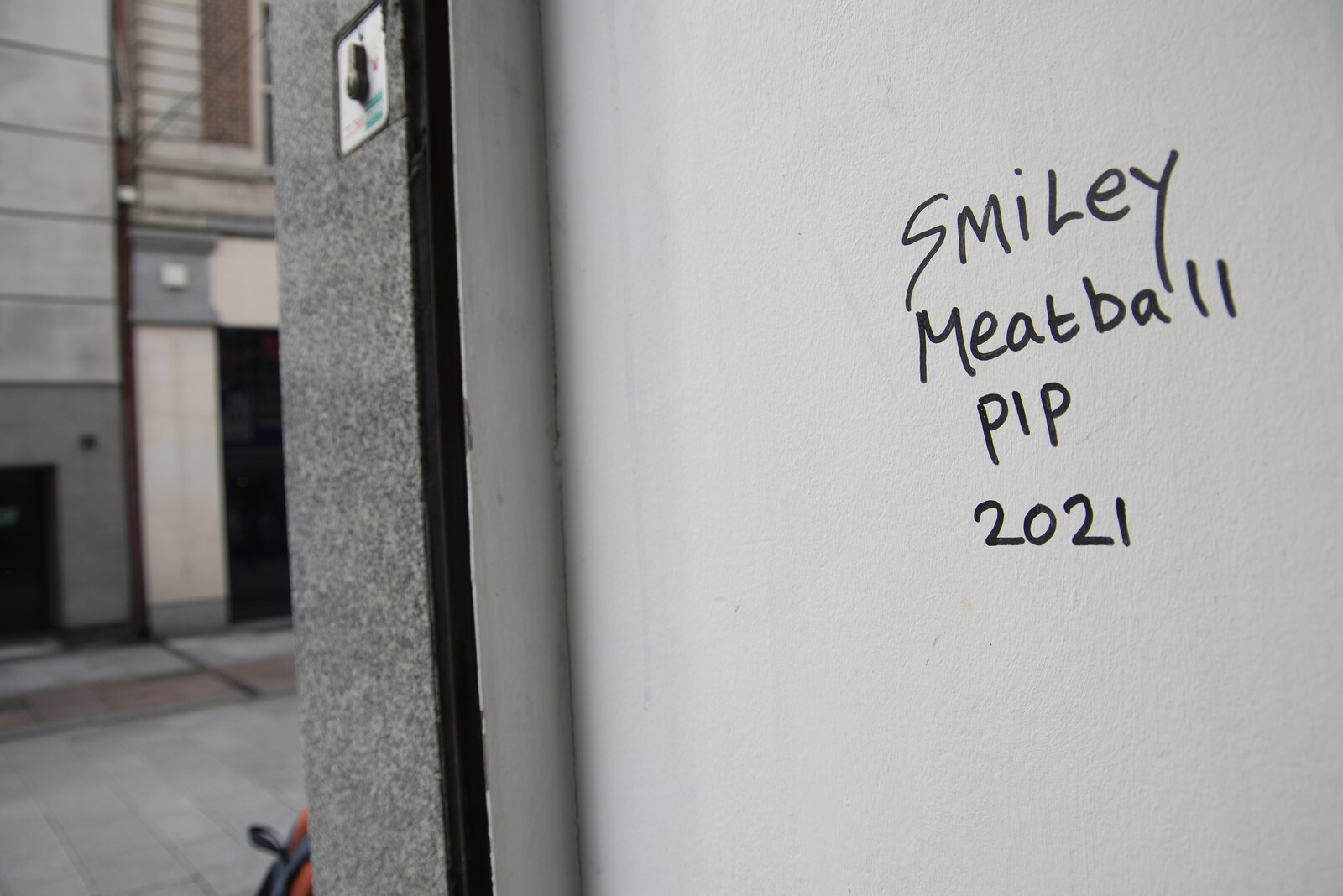 Smiley Meatball Pip, apparently from A Trip to Noddy's, and Dublin City Centre, Wicklow and Dublin, Ireland - 16th August 2021