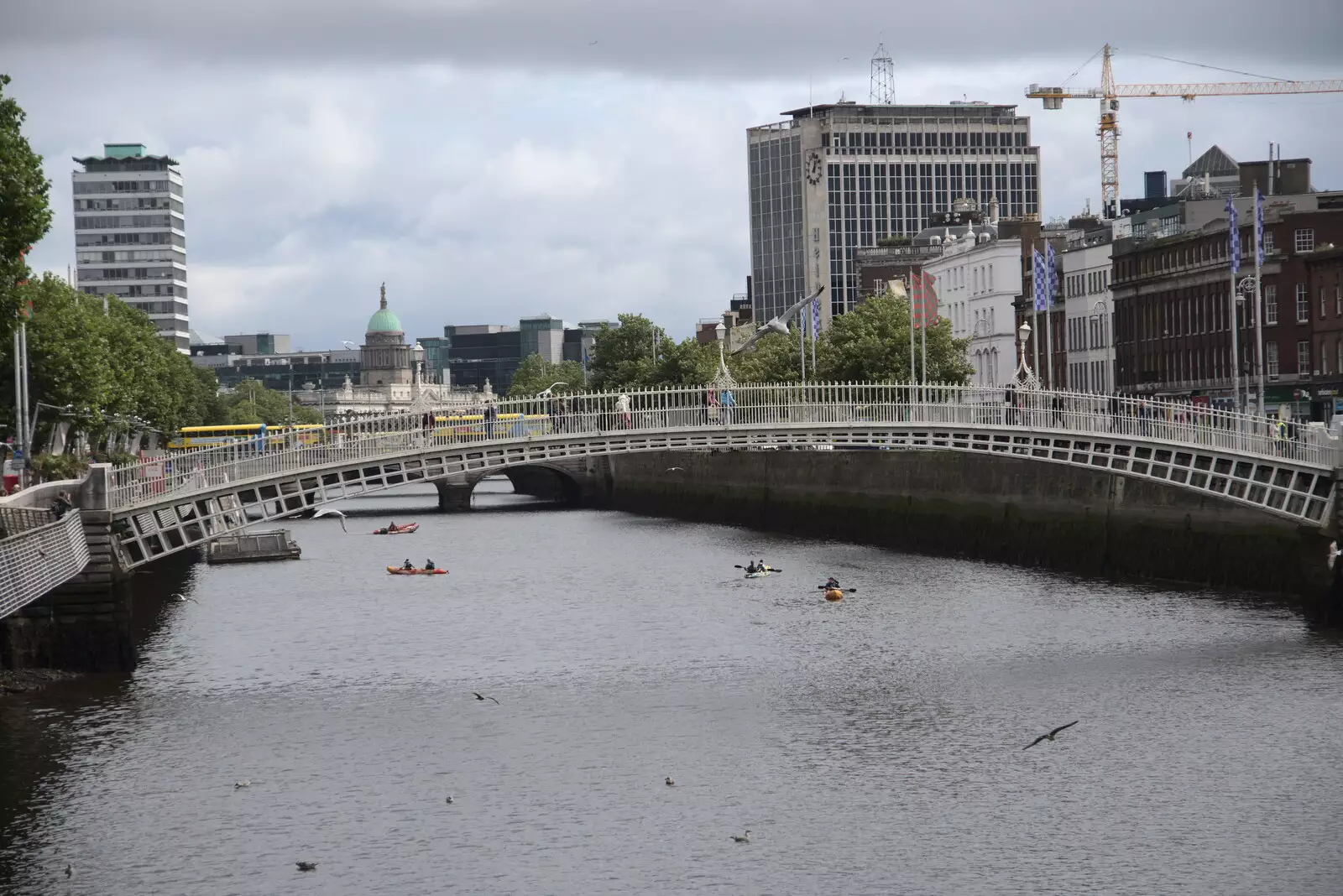 The Ha'penny Bridge over the Liffey, from A Trip to Noddy's, and Dublin City Centre, Wicklow and Dublin, Ireland - 16th August 2021