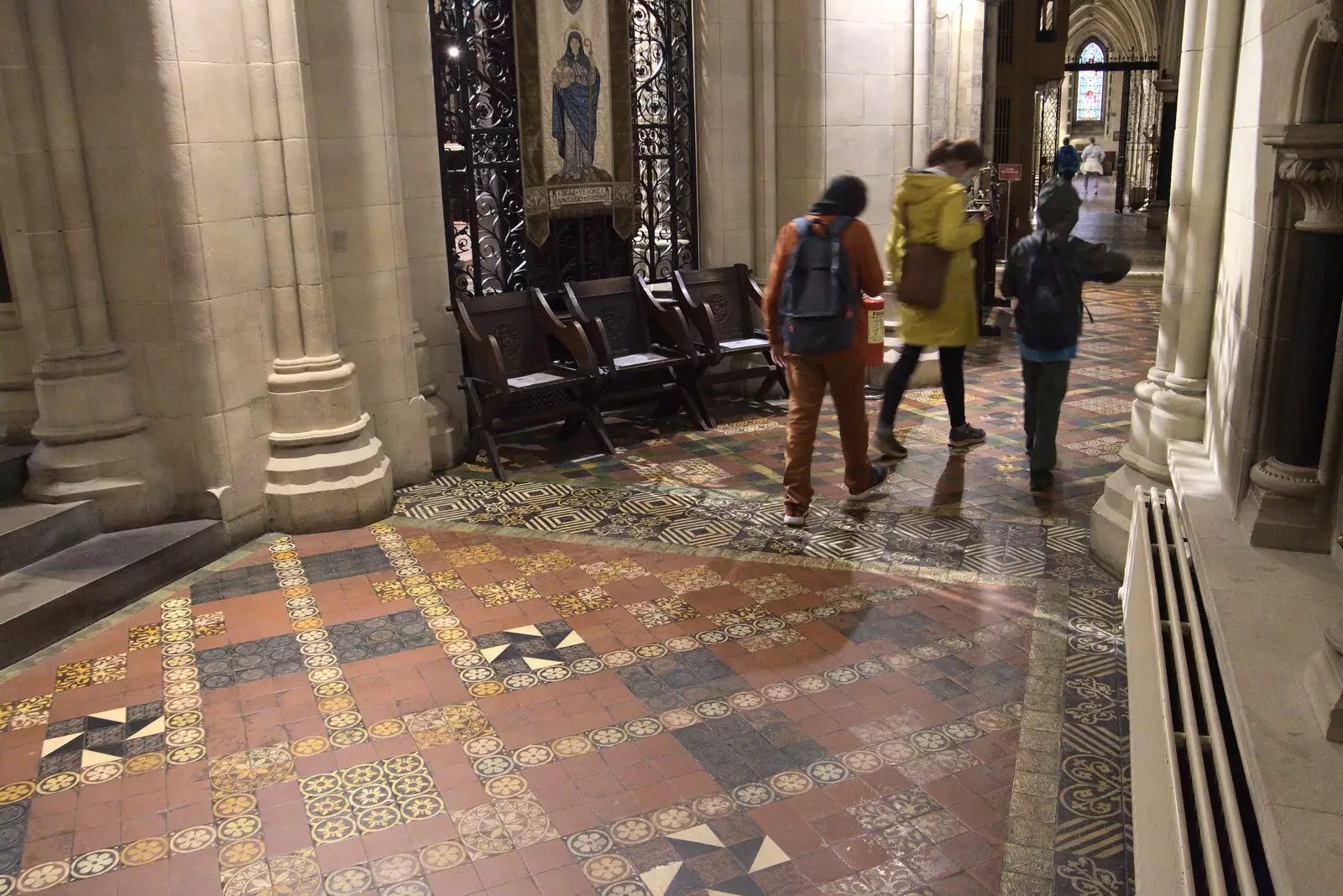 Old tiles on the floor, from A Trip to Noddy's, and Dublin City Centre, Wicklow and Dublin, Ireland - 16th August 2021