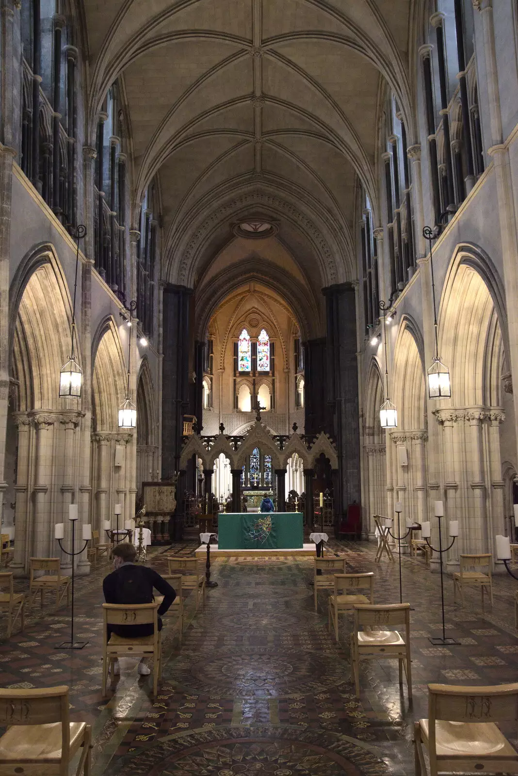 The nave of St Patrick's Cathedral, from A Trip to Noddy's, and Dublin City Centre, Wicklow and Dublin, Ireland - 16th August 2021