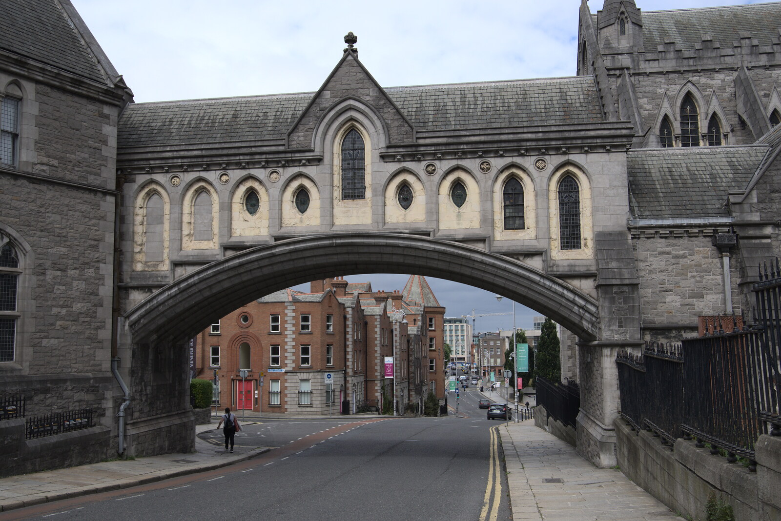 The arch of Christ Church Cathedral from A Trip to Noddy's, and Dublin City Centre, Wicklow and Dublin, Ireland - 16th August 2021