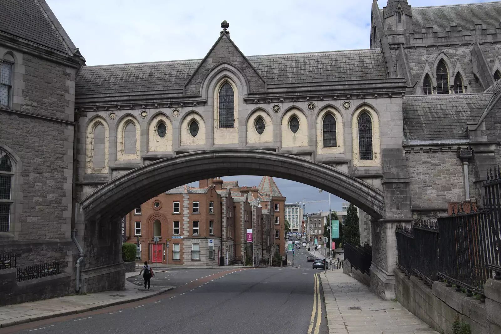 The arch of Christ Church Cathedral, from A Trip to Noddy's, and Dublin City Centre, Wicklow and Dublin, Ireland - 16th August 2021