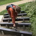 Fred plays xylophone in St. Audeon's Park, A Trip to Noddy's, and Dublin City Centre, Wicklow and Dublin, Ireland - 16th August 2021