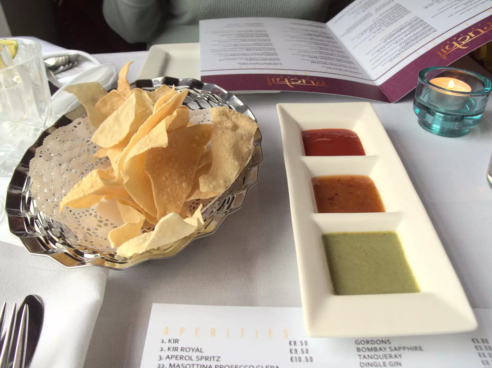 Not your average poppadums and dips, from The Guinness Storehouse Tour, St. James's Gate, Dublin, Ireland - 17th August 2021