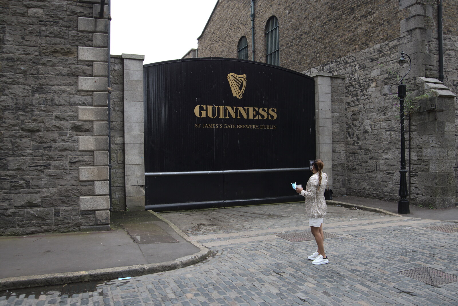 One of the Guinness factory gates from The Guinness Storehouse Tour, St. James's Gate, Dublin, Ireland - 17th August 2021