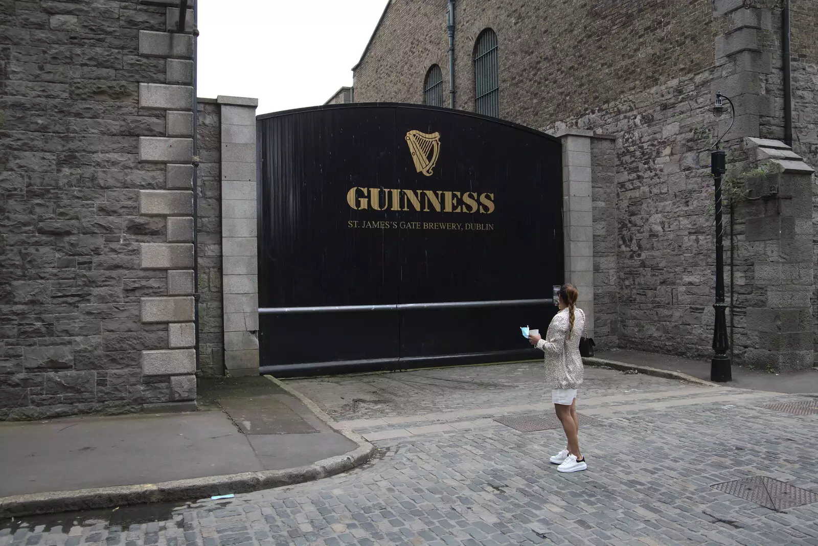 One of the Guinness factory gates, from The Guinness Storehouse Tour, St. James's Gate, Dublin, Ireland - 17th August 2021