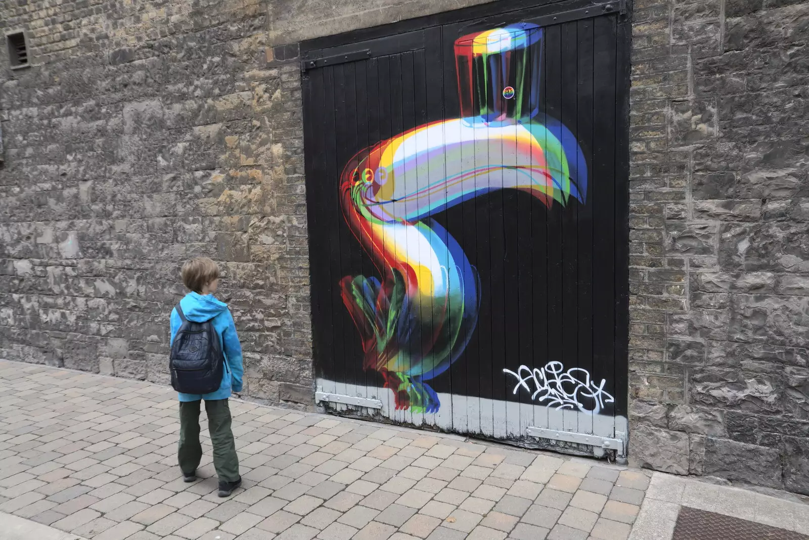 A Guinness toucan giuves Harry a headache, from The Guinness Storehouse Tour, St. James's Gate, Dublin, Ireland - 17th August 2021