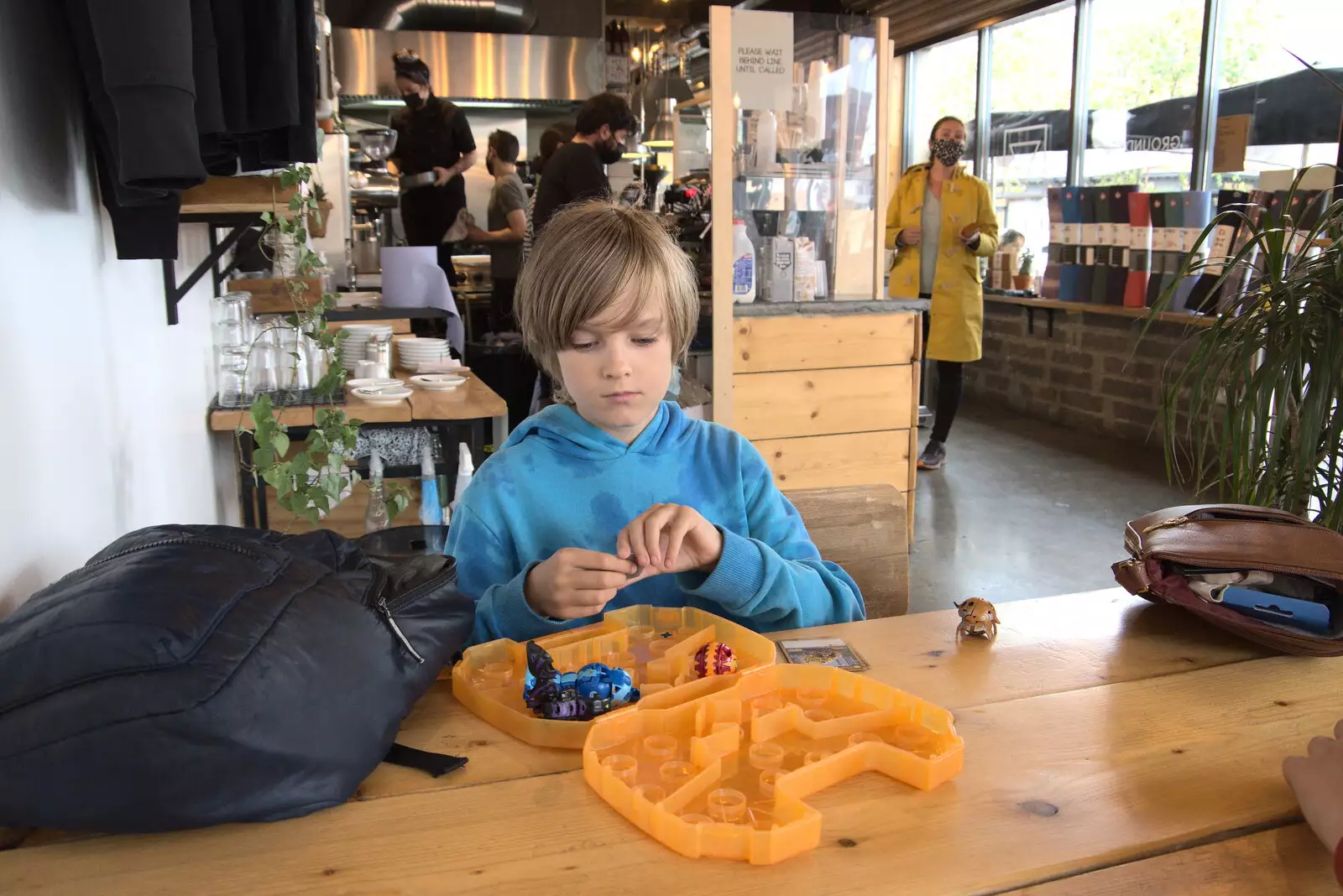 Harry in a café on Echlin Street, from The Guinness Storehouse Tour, St. James's Gate, Dublin, Ireland - 17th August 2021