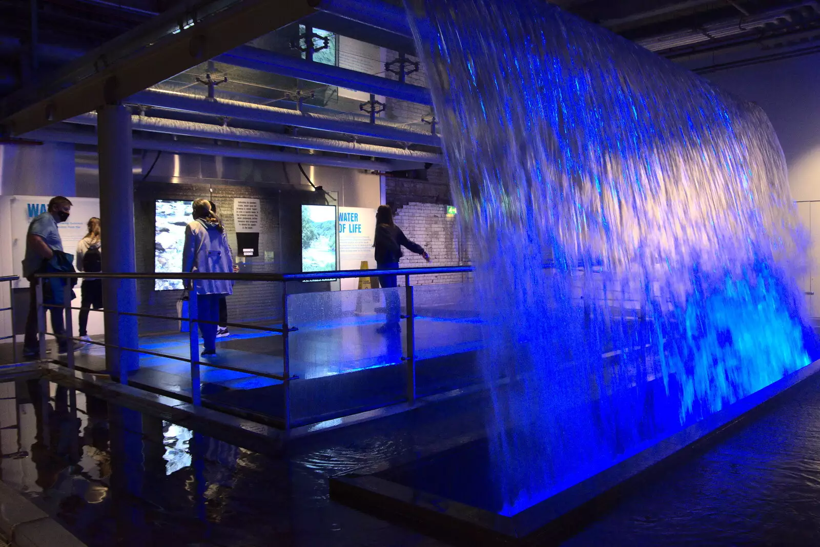 A waterfall, from The Guinness Storehouse Tour, St. James's Gate, Dublin, Ireland - 17th August 2021