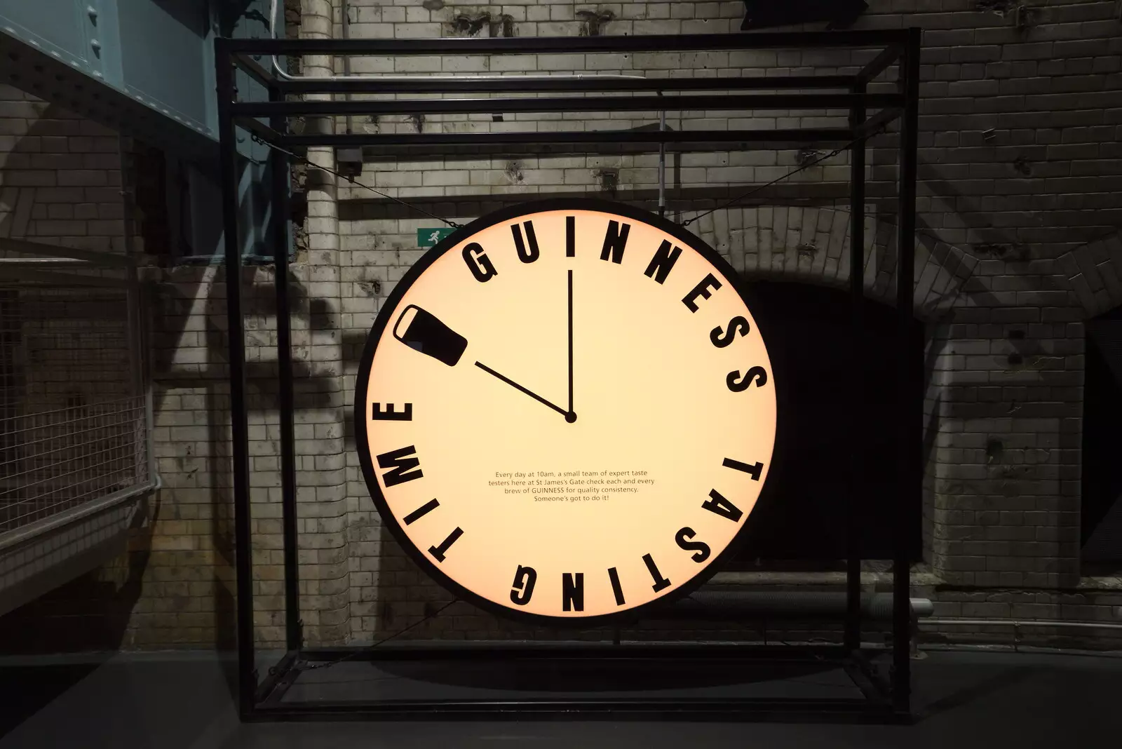 Guinness Tasting Time clock, from The Guinness Storehouse Tour, St. James's Gate, Dublin, Ireland - 17th August 2021