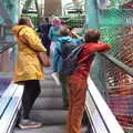 On an escalator, The Guinness Storehouse Tour, St. James's Gate, Dublin, Ireland - 17th August 2021