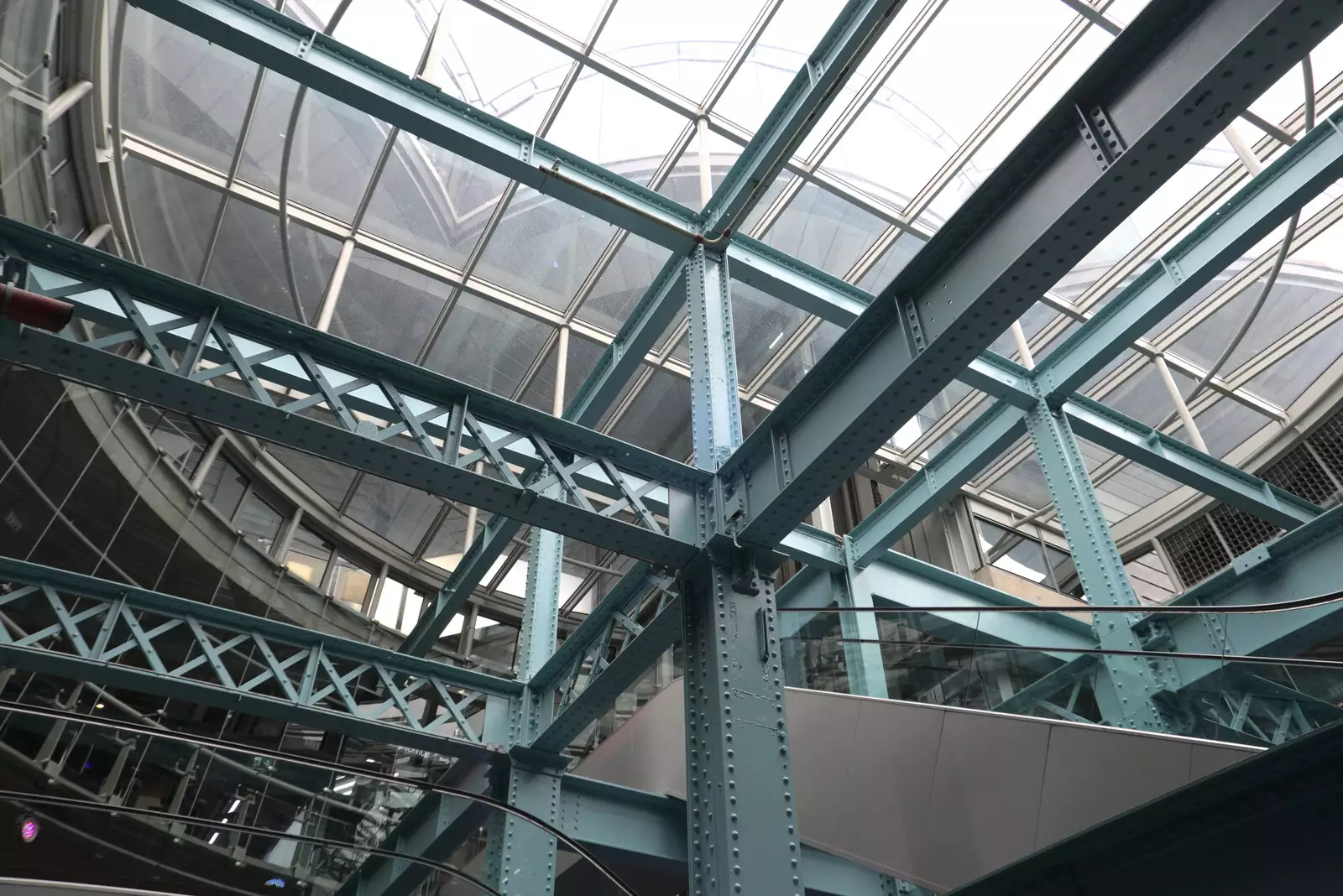 Ironwork near the top of the building, from The Guinness Storehouse Tour, St. James's Gate, Dublin, Ireland - 17th August 2021