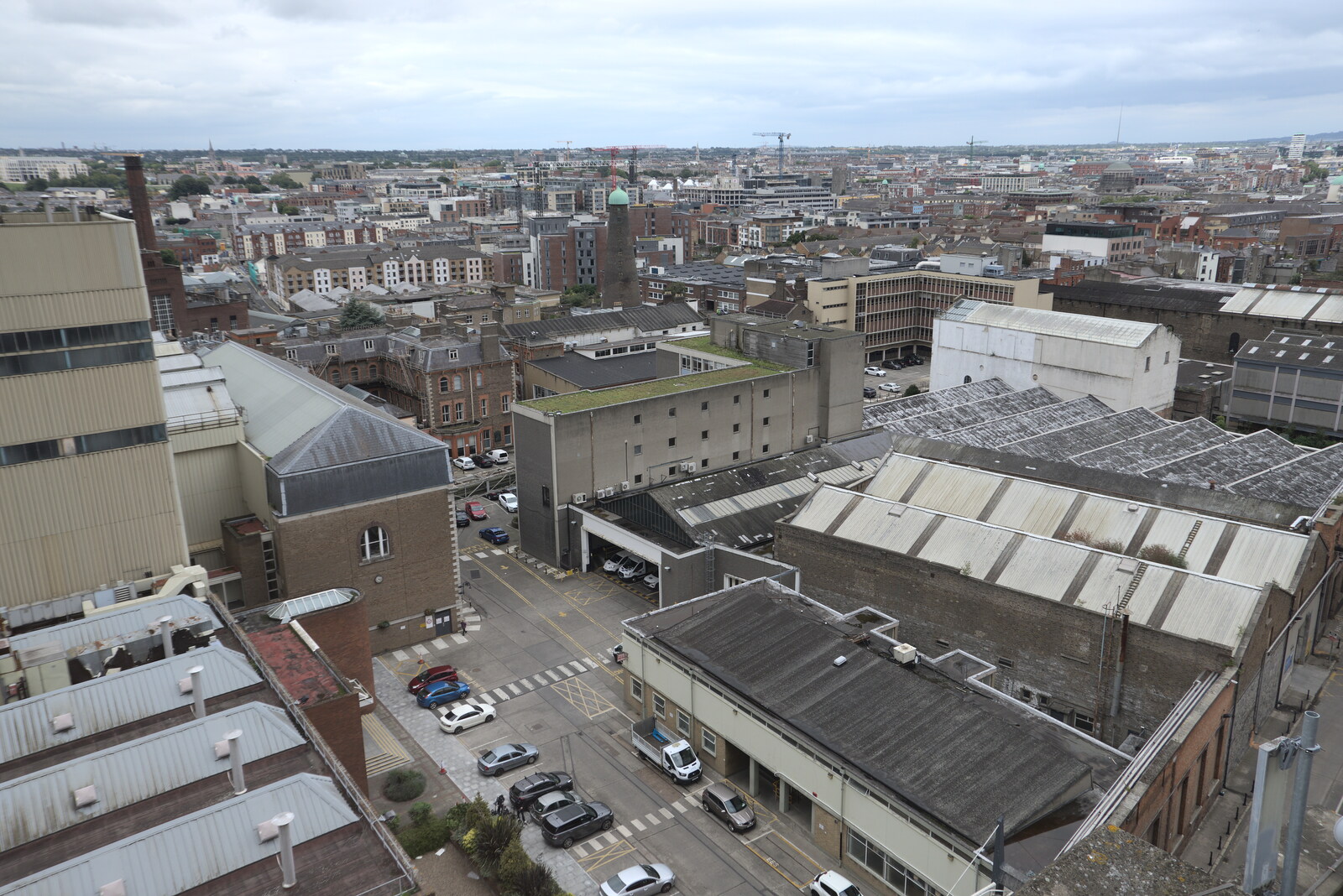 Looking over Dublin, with the spike on the horizon from The Guinness Storehouse Tour, St. James's Gate, Dublin, Ireland - 17th August 2021