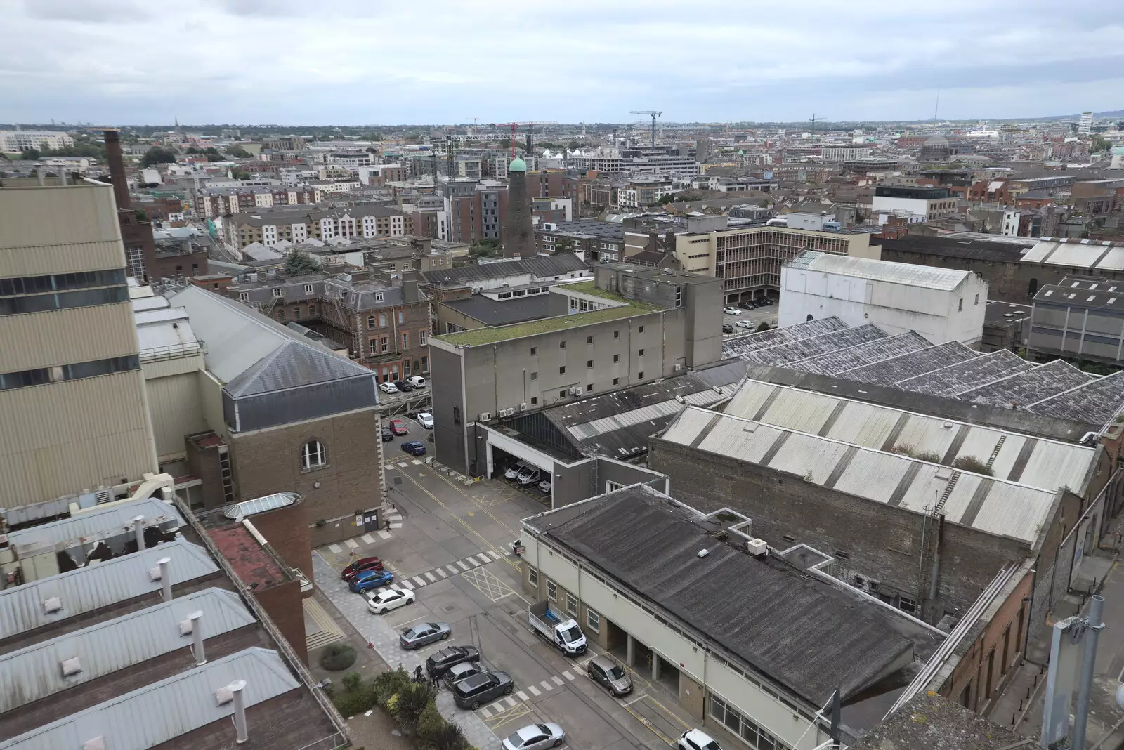 Looking over Dublin, with the spike on the horizon, from The Guinness Storehouse Tour, St. James's Gate, Dublin, Ireland - 17th August 2021