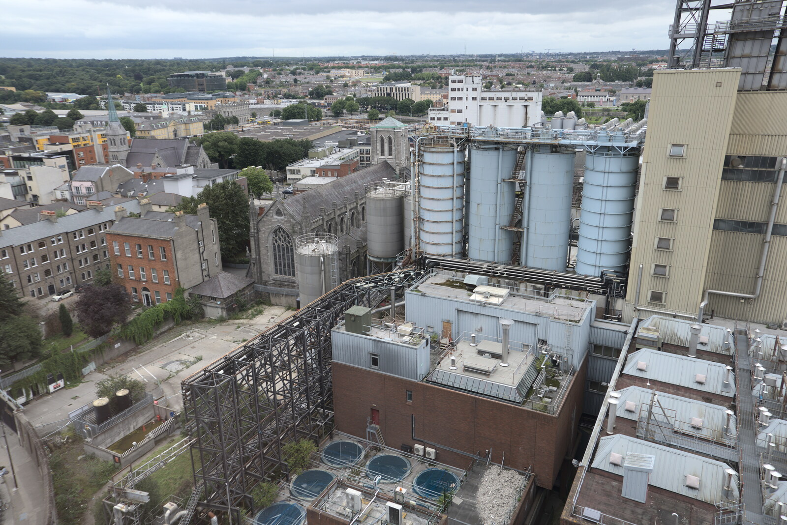 Another factory view from The Guinness Storehouse Tour, St. James's Gate, Dublin, Ireland - 17th August 2021