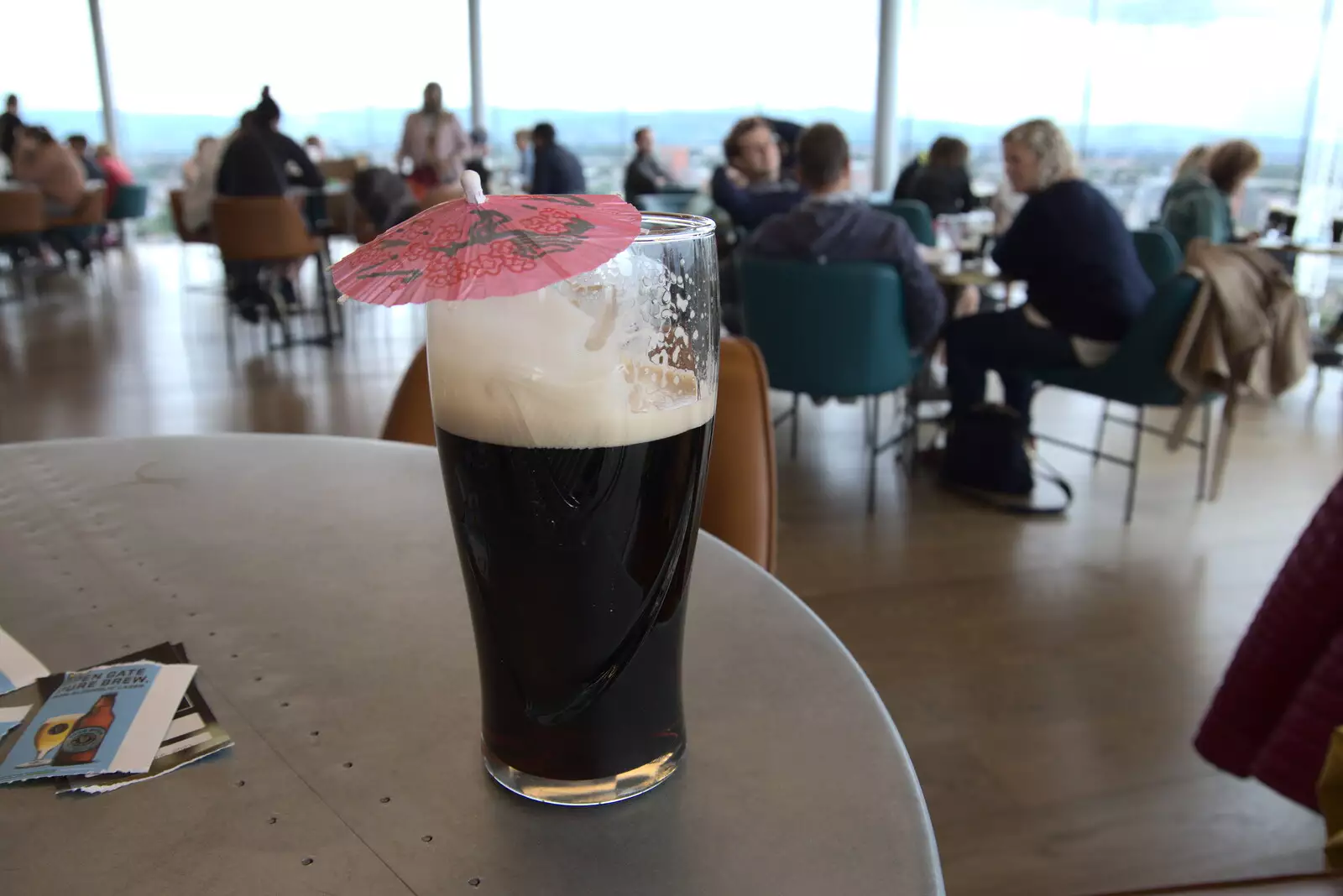 Guinness with an umbrella, from The Guinness Storehouse Tour, St. James's Gate, Dublin, Ireland - 17th August 2021