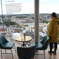 Isobel looks out over the city, The Guinness Storehouse Tour, St. James's Gate, Dublin, Ireland - 17th August 2021
