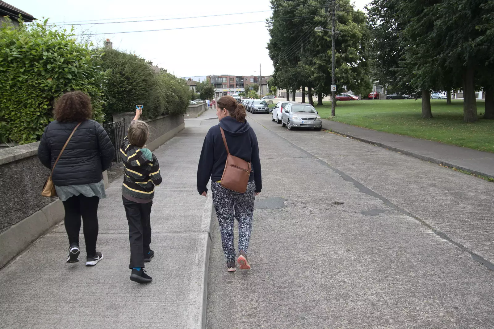 We head off for a walk to Seapoint, from The Guinness Storehouse Tour, St. James's Gate, Dublin, Ireland - 17th August 2021