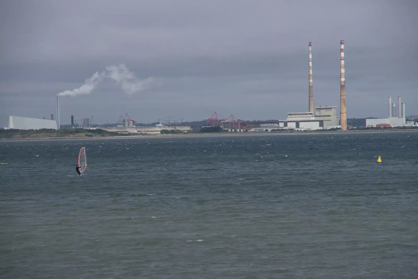 There's a windsurfer in Dublin Bay, from The Guinness Storehouse Tour, St. James's Gate, Dublin, Ireland - 17th August 2021