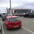 Cars queue for the ferry at Dublin Port, The Guinness Storehouse Tour, St. James's Gate, Dublin, Ireland - 17th August 2021