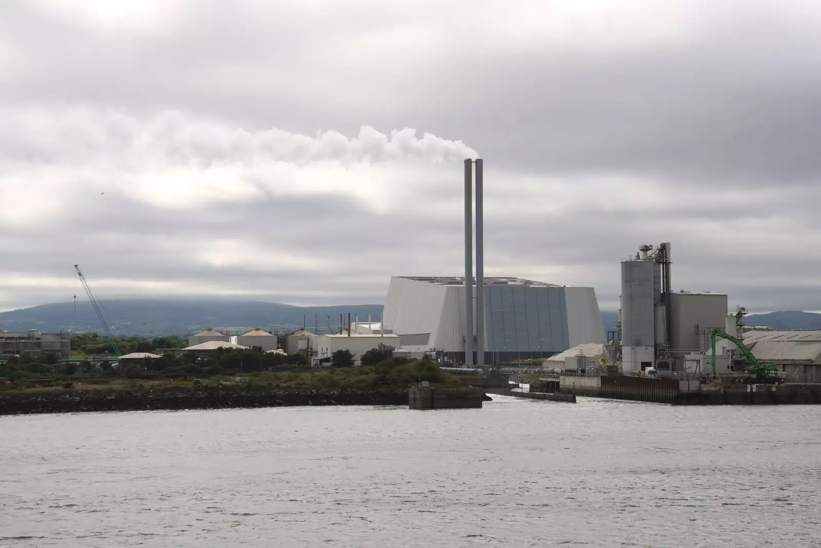 Poolbeg generating station, from The Guinness Storehouse Tour, St. James's Gate, Dublin, Ireland - 17th August 2021