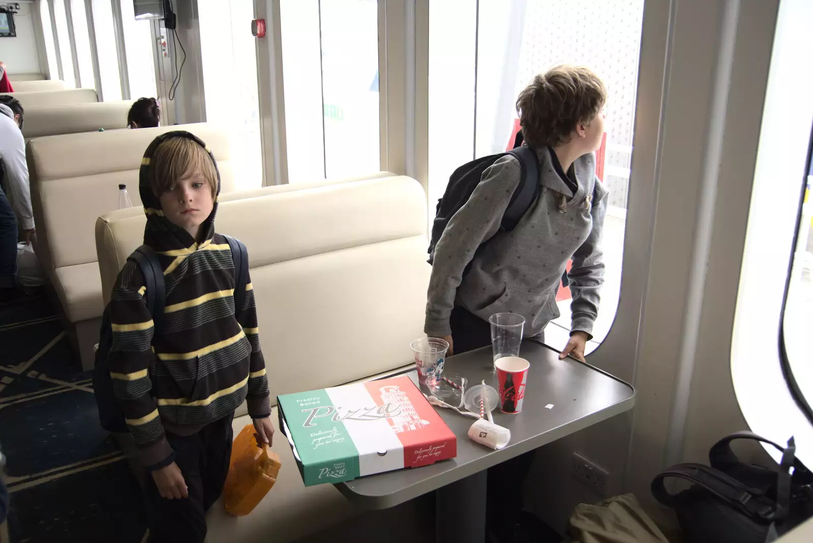 The boys get ready to leave, from The Guinness Storehouse Tour, St. James's Gate, Dublin, Ireland - 17th August 2021