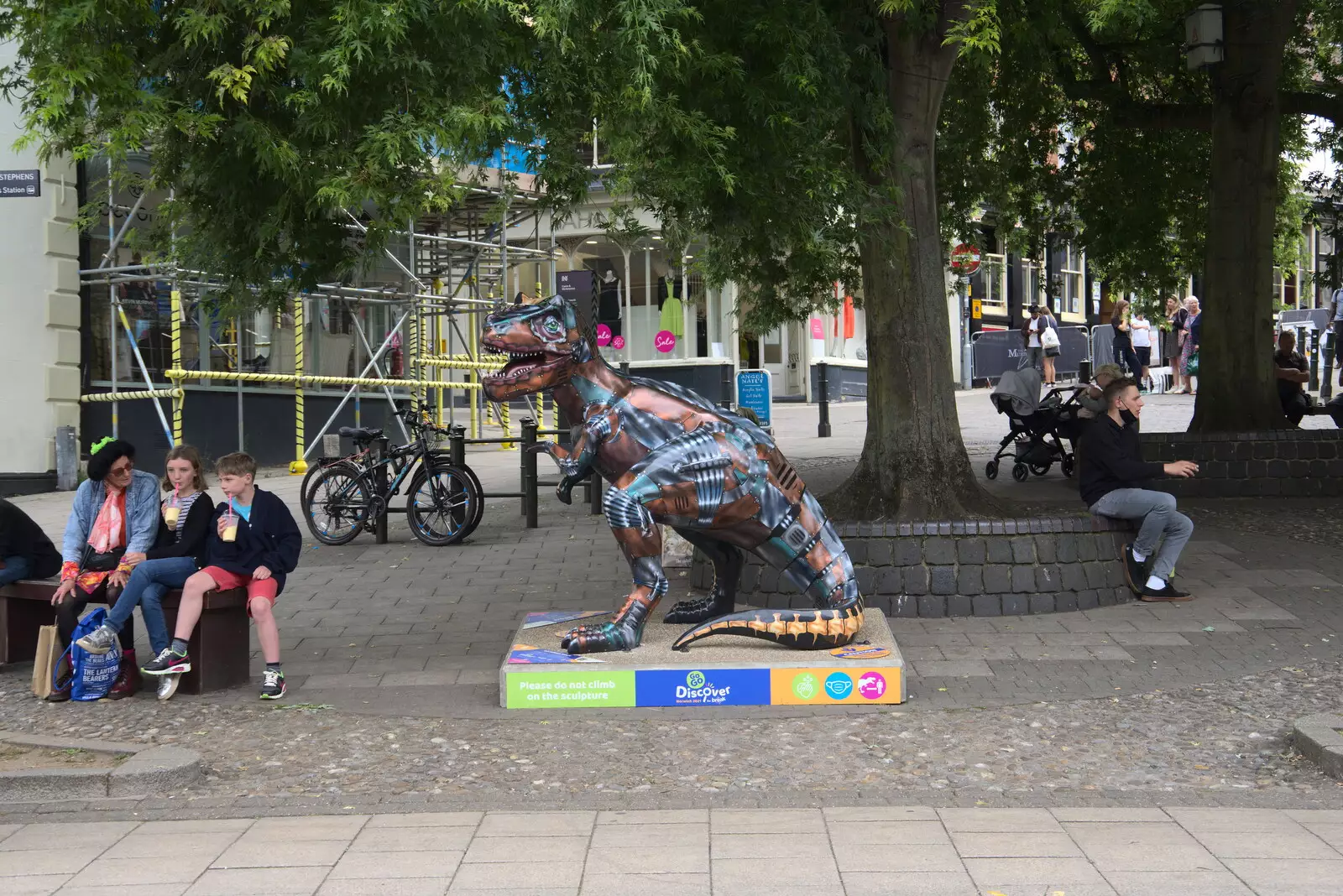 A dinosaur on Timber Hill, from Dippy and the City Dinosaur Trail, Norwich, Norfolk - 19th August 2021