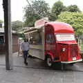 A mobile Churros van outside Chapelfield, Dippy and the City Dinosaur Trail, Norwich, Norfolk - 19th August 2021