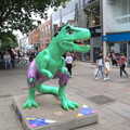 A green dinosaur by Hay Hill, Dippy and the City Dinosaur Trail, Norwich, Norfolk - 19th August 2021