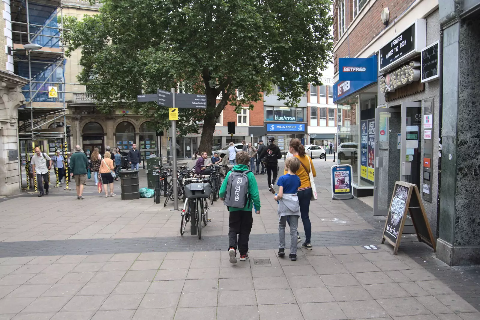 We head out onto Redwell Street, from Dippy and the City Dinosaur Trail, Norwich, Norfolk - 19th August 2021