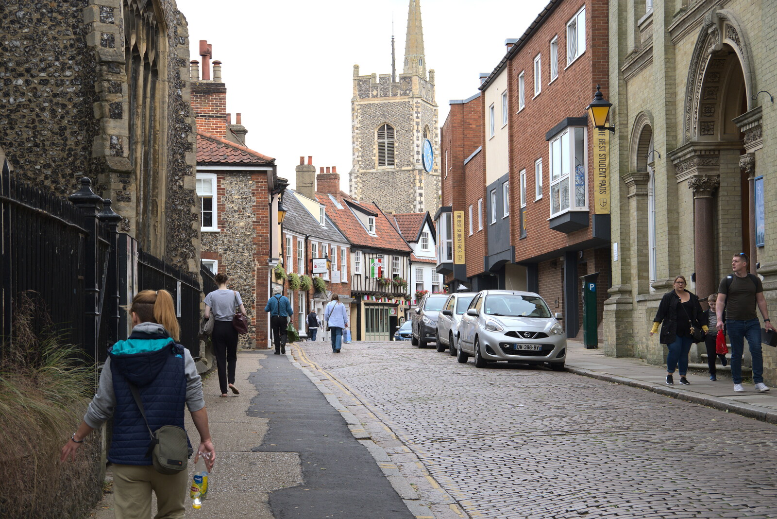 Looking down Princes Street from Dippy and the City Dinosaur Trail, Norwich, Norfolk - 19th August 2021