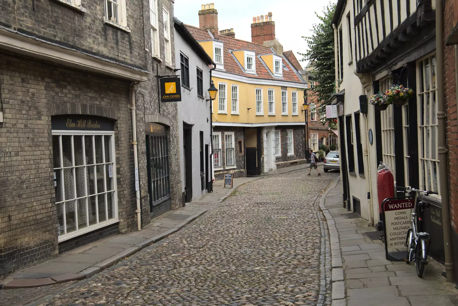 The bottom of Elm Hill, from Dippy and the City Dinosaur Trail, Norwich, Norfolk - 19th August 2021