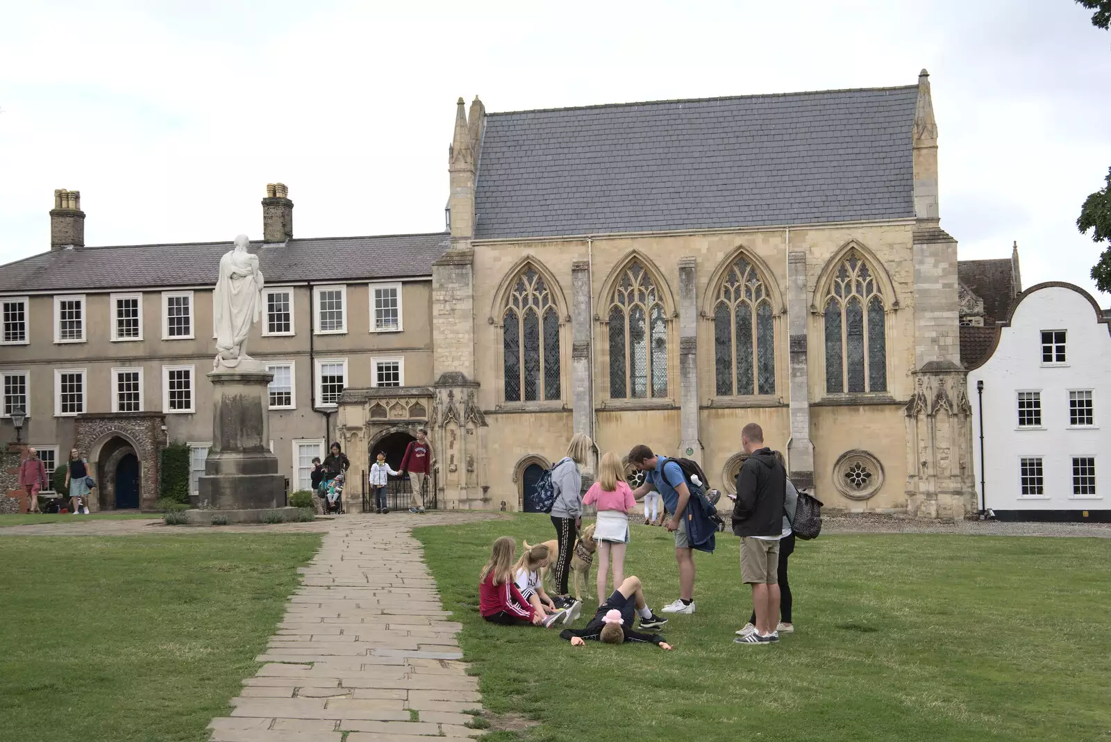 In the cathedral close, on Upper Close, from Dippy and the City Dinosaur Trail, Norwich, Norfolk - 19th August 2021