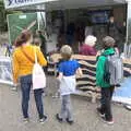 The boys look at footage of kestrel chicks, Dippy and the City Dinosaur Trail, Norwich, Norfolk - 19th August 2021