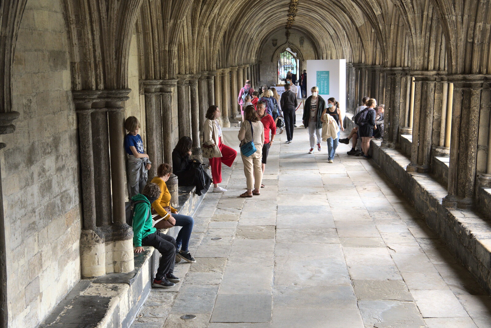 We're back in the cloisters from Dippy and the City Dinosaur Trail, Norwich, Norfolk - 19th August 2021