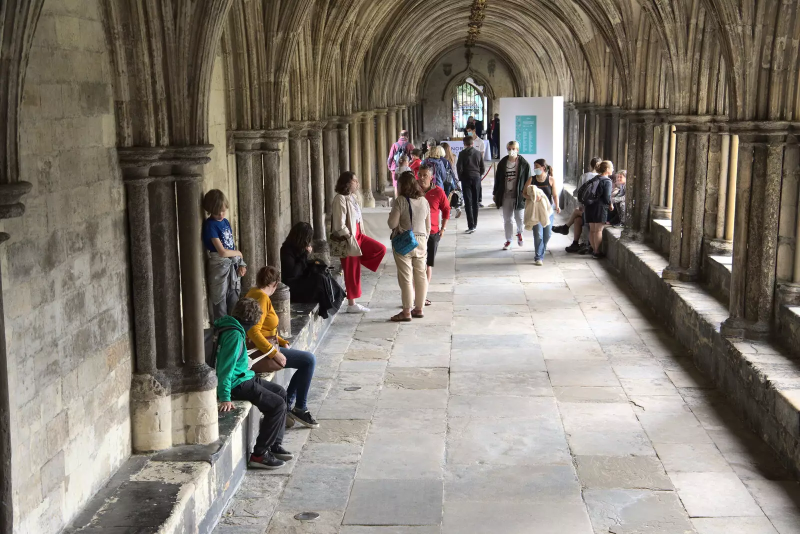 We're back in the cloisters, from Dippy and the City Dinosaur Trail, Norwich, Norfolk - 19th August 2021