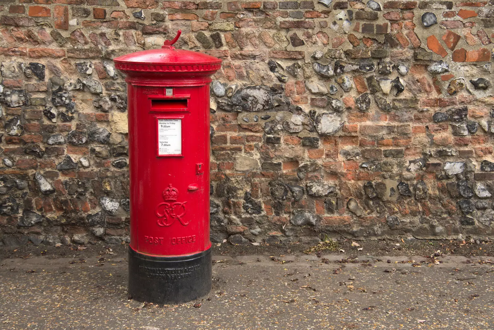 A red GR post box, from Dippy and the City Dinosaur Trail, Norwich, Norfolk - 19th August 2021